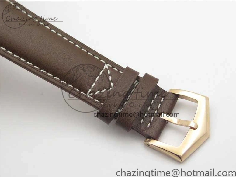 MIROTIME 0423 Calatrava 5524R Pilot Travel Time RG GRF Brown Dial on Brown Leather Strap MIYOTA TopPick 7155